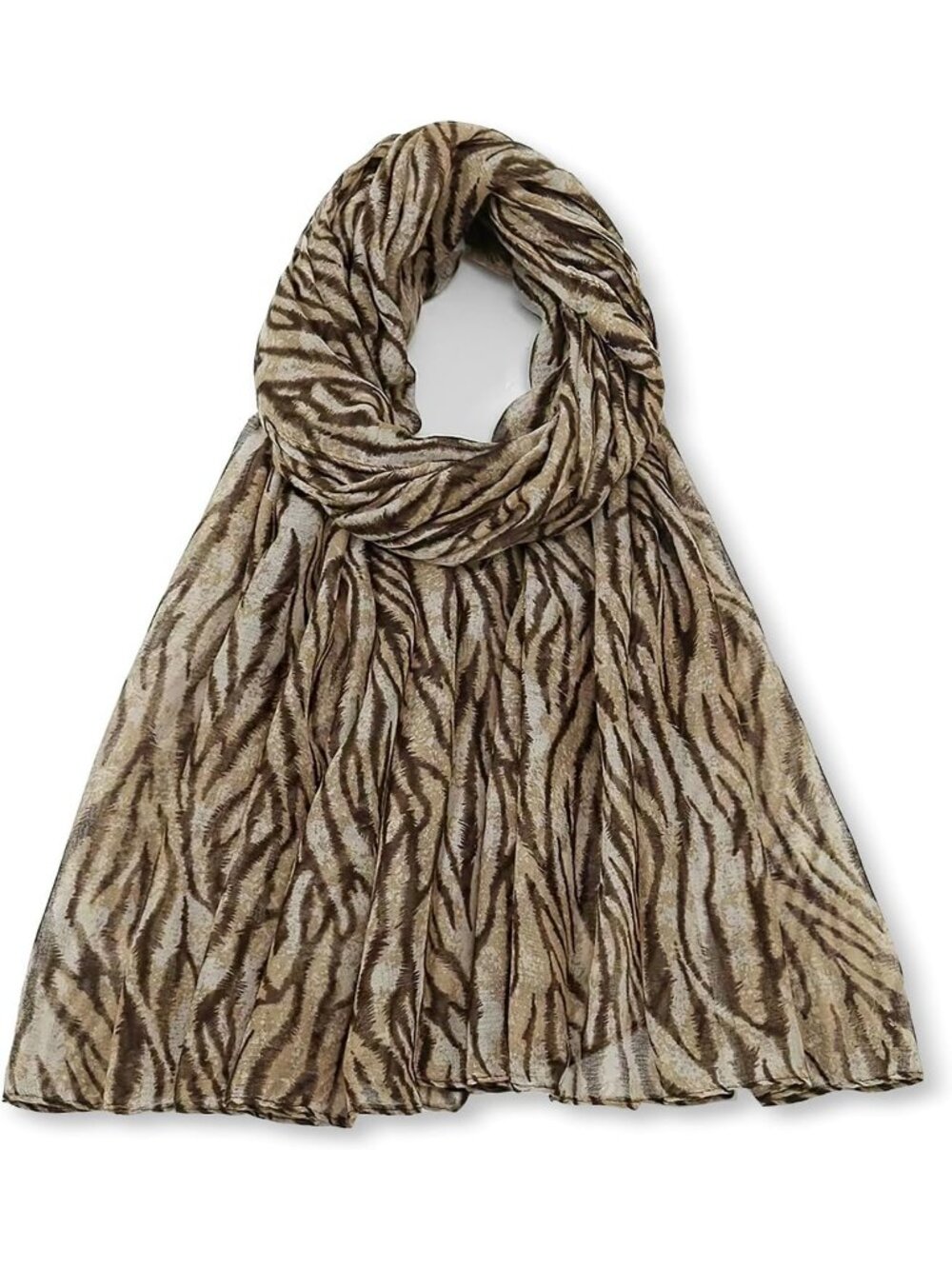 Women's Leapord Coffee Cover Hijab Cotton Voile Wrap for Spring Fall Scarf Shawl